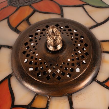 Brilagi - Candeeiro de mesa Tiffany em vitral SUNFLOWER 1xE27/60W/230V