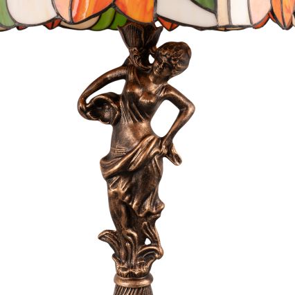 Brilagi - Candeeiro de mesa Tiffany em vitral SUNFLOWER 1xE27/60W/230V