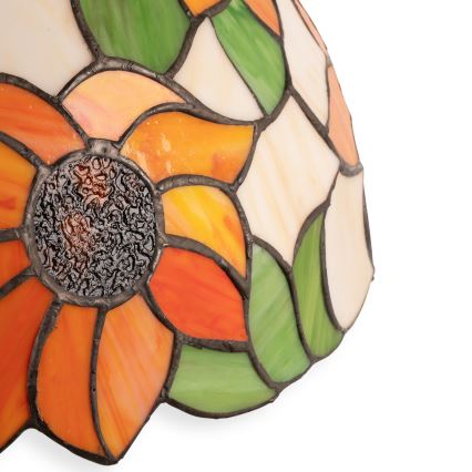 Brilagi - Candeeiro de mesa Tiffany em vitral SUNFLOWER 2xE27/60W/230V