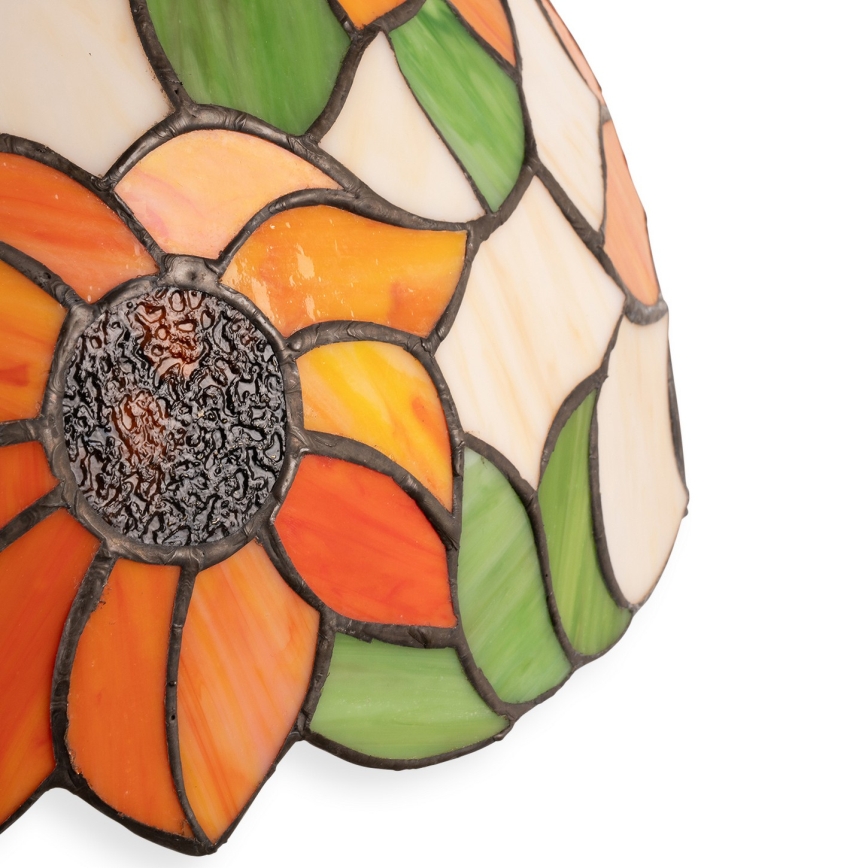 Brilagi - Candeeiro de mesa Tiffany em vitral SUNFLOWER 2xE27/60W/230V