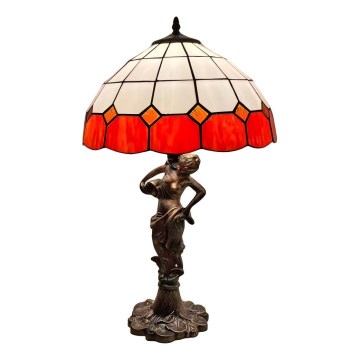 Brilagi - Candeeiro de mesa Tiffany SIENNA em vitral 1xE27/60W/230V