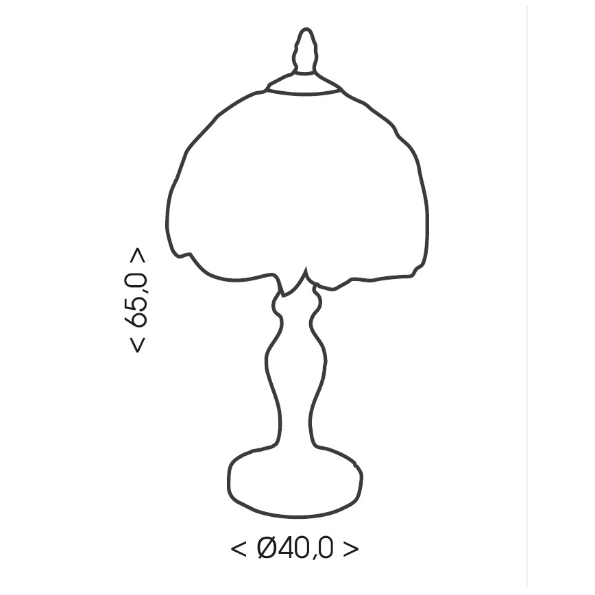 Brilagi - Candeeiro de mesa Tiffany SIENNA em vitral 1xE27/60W/230V