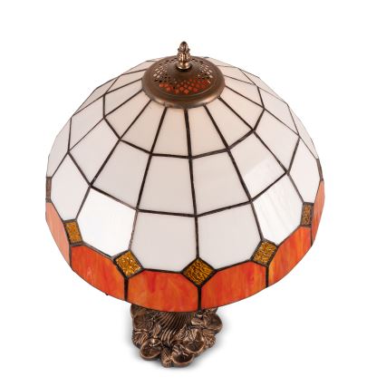 Brilagi - Candeeiro de mesa Tiffany SIENNA em vitral 1xE27/60W/230V