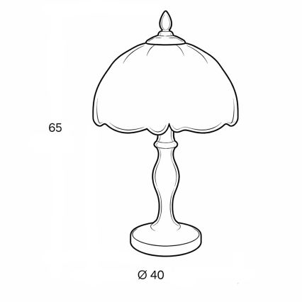 Brilagi - Candeeiro de mesa Tiffany SIENNA em vitral 1xE27/60W/230V