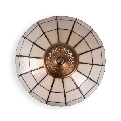 Brilagi - Candeeiro de mesa Tiffany SIENNA em vitral 2xE27/60W/230V