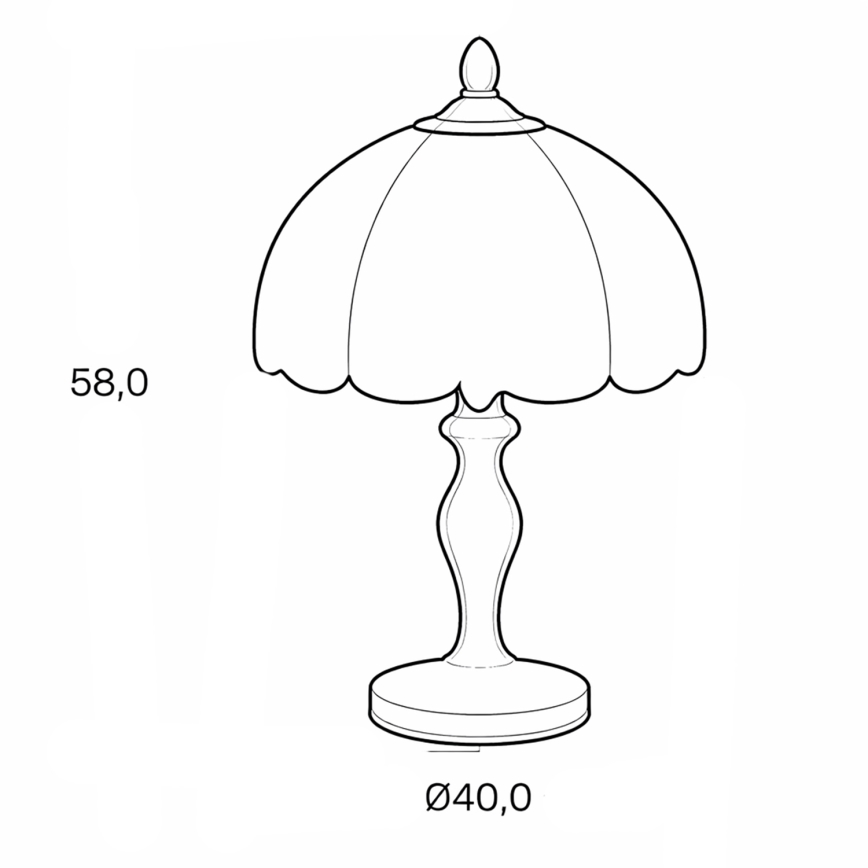 Brilagi - Candeeiro de mesa Tiffany SIENNA em vitral 2xE27/60W/230V