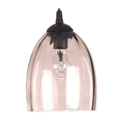 BRILAGI - Candeeiro de mesa WOOD GLASS 1xE27/40W/230V castanho/preto/bege fumê