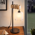 BRILAGI - Candeeiro de mesa WOOD GLASS 1xE27/40W/230V castanho/preto/branco