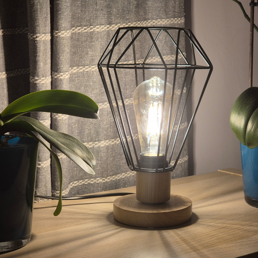 Brilagi - Candeeiro de mesa WOODY BASKET 1xE27/60W/230V carvalho