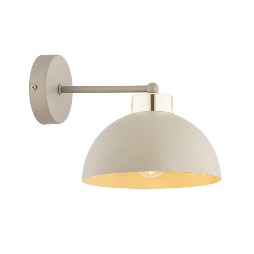 Brilagi - Candeeiro de parede 1xE27/60W/230V bege/dourado