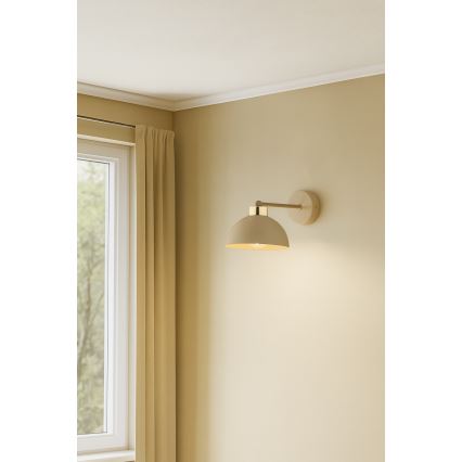 Brilagi - Candeeiro de parede 1xE27/60W/230V bege/dourado