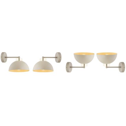 Brilagi - Candeeiro de parede 1xE27/60W/230V bege/dourado