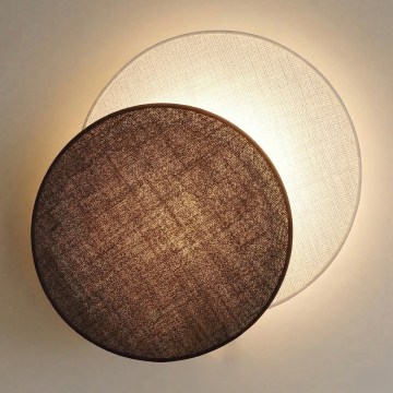 Brilagi - Candeeiro de parede CIRCLES 1xE27/60W/230V diâmetro 45 cm creme/castanho