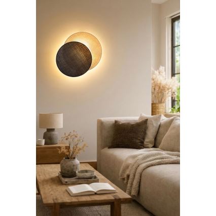 Brilagi - Candeeiro de parede CIRCLES 1xE27/60W/230V diâmetro 45 cm creme/castanho