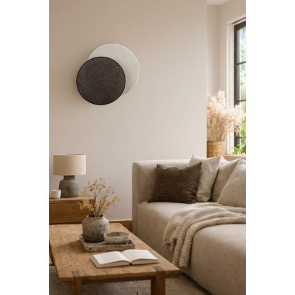 Brilagi - Candeeiro de parede CIRCLES 1xE27/60W/230V diâmetro 45 cm creme/castanho