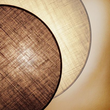 Brilagi - Candeeiro de parede CIRCLES 1xE27/60W/230V diâmetro 45 cm creme/castanho
