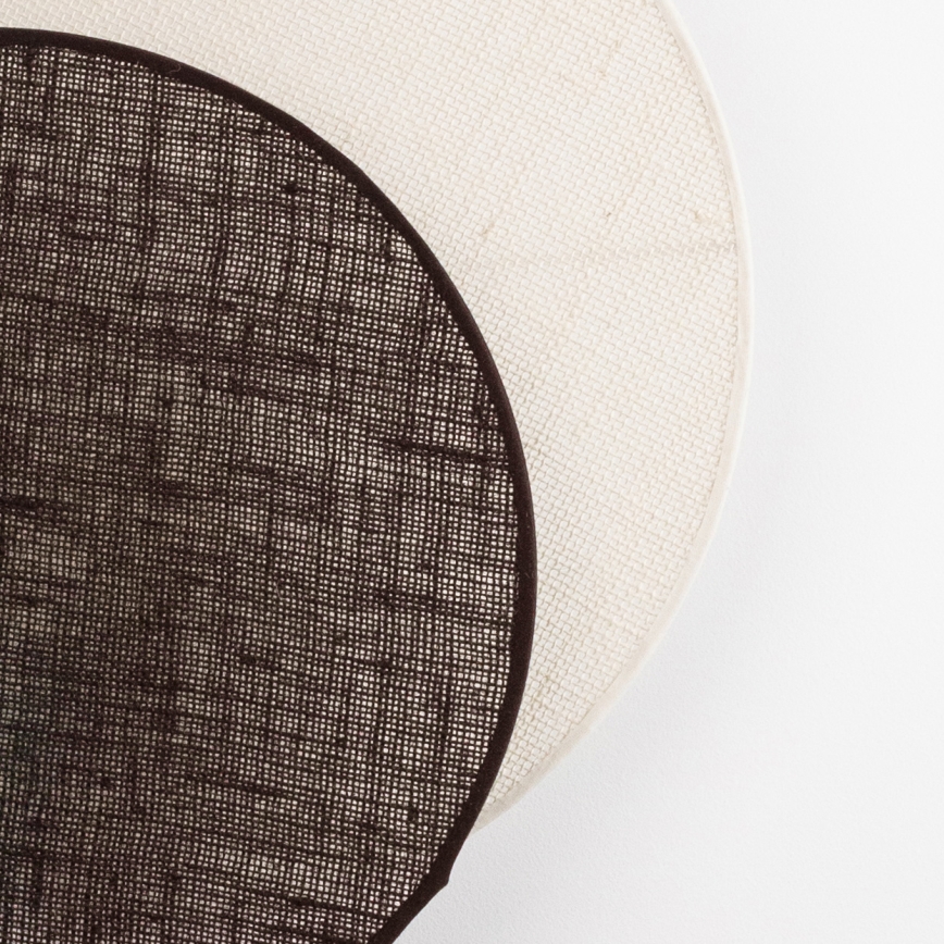 Brilagi - Candeeiro de parede CIRCLES 1xE27/60W/230V diâmetro 45 cm creme/castanho