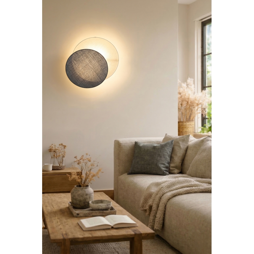 Brilagi - Candeeiro de parede CIRCLES 1xE27/60W/230V Ø 45 cm creme/cinzento
