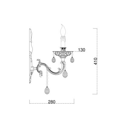 Brilagi - Candeeiro de parede CLASSIC 1xE14/60W/230V latão