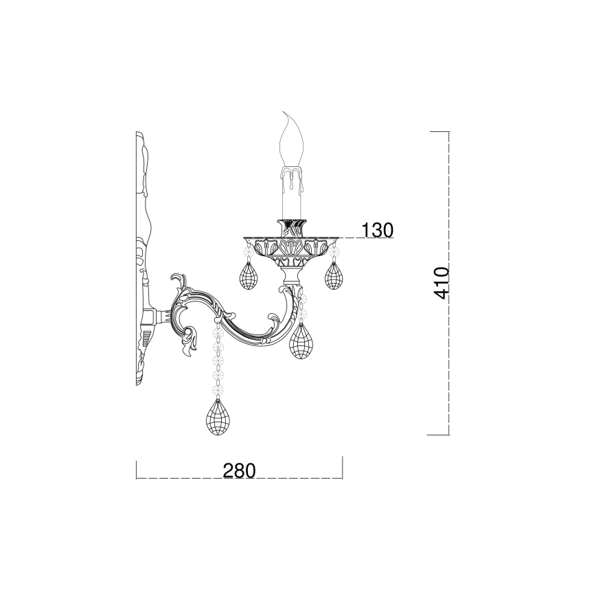 Brilagi - Candeeiro de parede CLASSIC 1xE14/60W/230V latão
