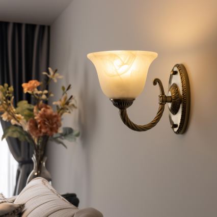 Brilagi - Candeeiro de parede CLASSIC 1xE27/60W/230V latão