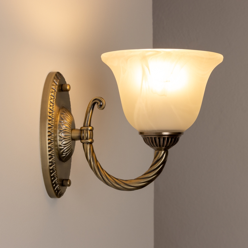 Brilagi - Candeeiro de parede CLASSIC 1xE27/60W/230V latão