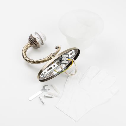 Brilagi - Candeeiro de parede CLASSIC 1xE27/60W/230V latão