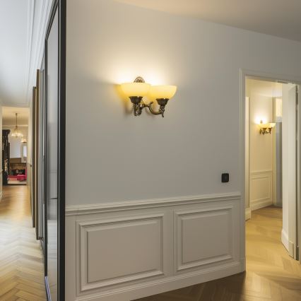 Brilagi - Candeeiro de parede CLASSIC 2xE27/60W/230V latão