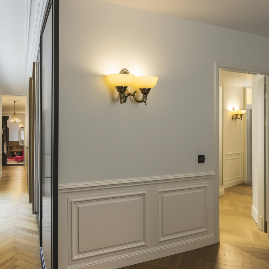 Brilagi - Candeeiro de parede CLASSIC 2xE27/60W/230V latão