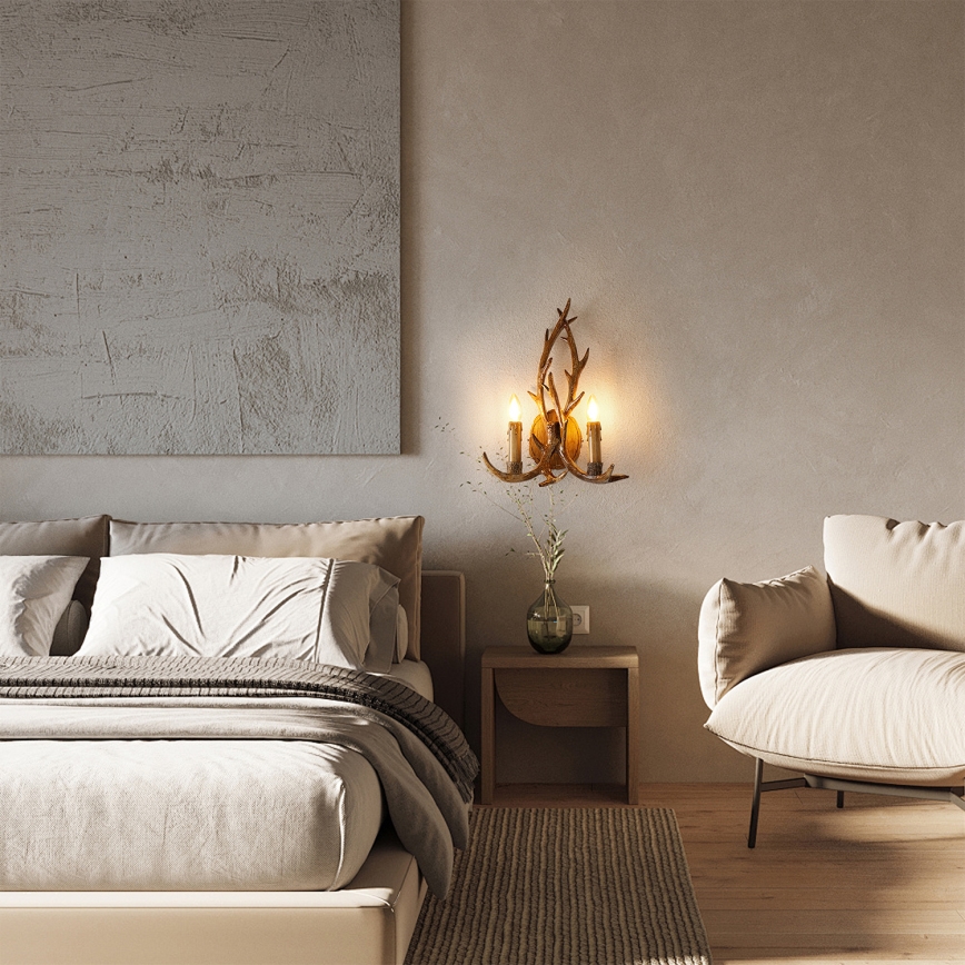 Brilagi - Candeeiro de parede DEER 2xE14/10W/230V em forma de galhada