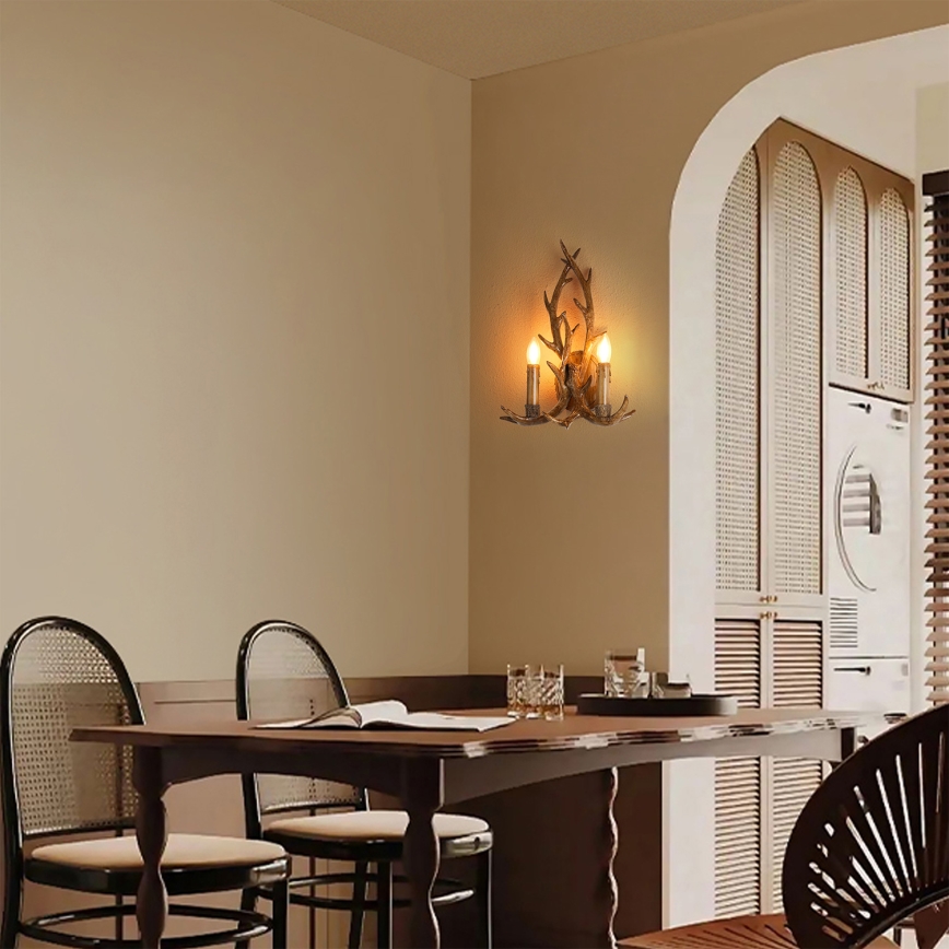 Brilagi - Candeeiro de parede DEER 2xE14/10W/230V em forma de galhada