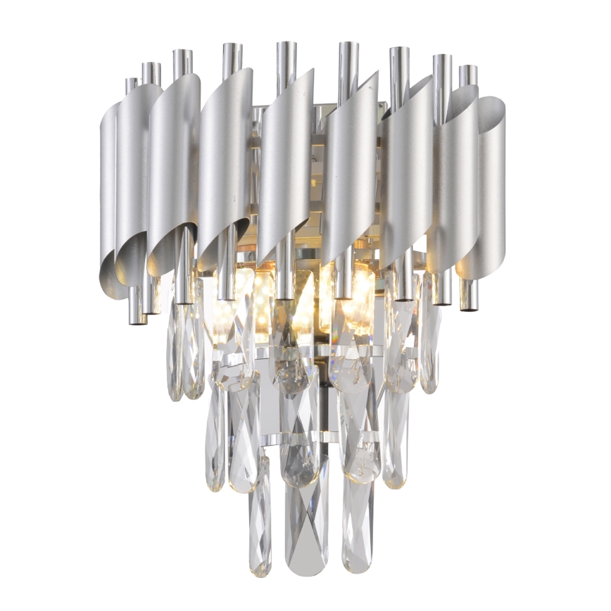 Brilagi - Candeeiro de parede ECLIPSE 2xE14/10W/230V prateado