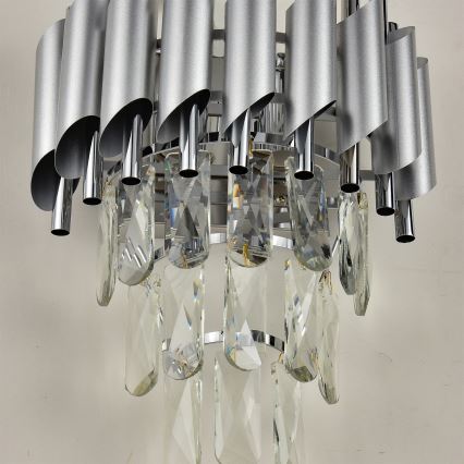 Brilagi - Candeeiro de parede ECLIPSE 2xE14/10W/230V prateado