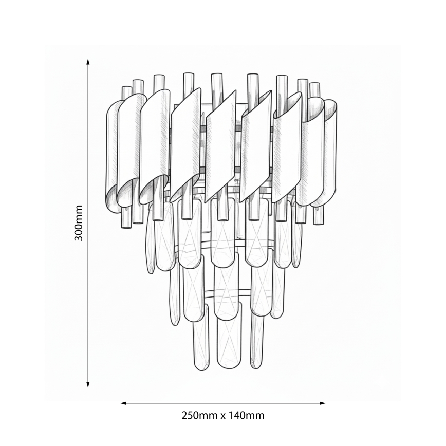 Brilagi - Candeeiro de parede ECLIPSE 2xE14/10W/230V prateado