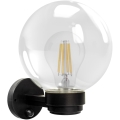 Brilagi - Candeeiro de parede exterior com sensor de movimento HARBOR 1xE27/40W/230V IP33 preto/transparente