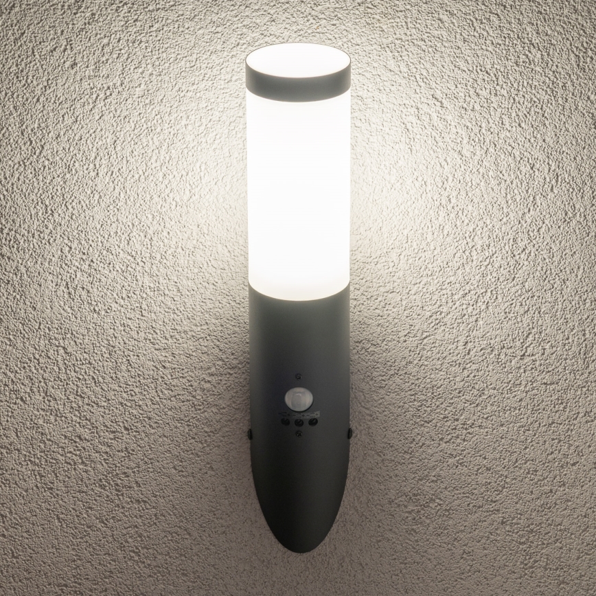BRILAGI - Arandela exterior com sensor de movimento ELIA 1xE27/20W/230V IP44 antracite