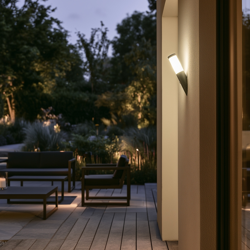 BRILAGI - Arandela exterior com sensor de movimento ELIA 1xE27/20W/230V IP44 antracite