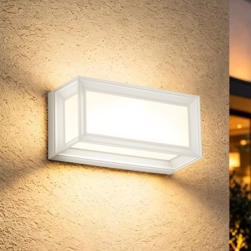 Brilagi - Candeeiro de parede exterior LED com sensor PARKER LED/12W/230V branco IP44