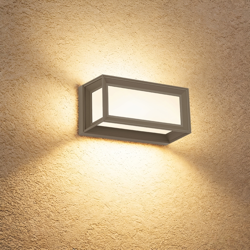 Brilagi - Aplique de parede LED para exterior com sensor PARKER LED/12W/230V cinzento IP44