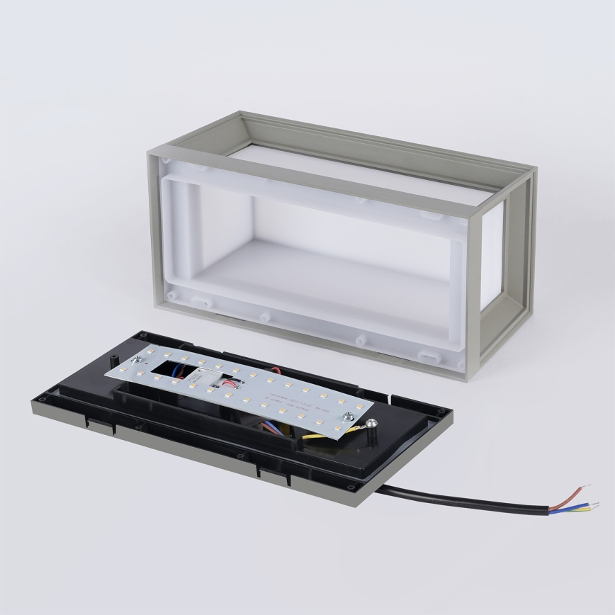 Brilagi - Aplique de parede LED para exterior com sensor PARKER LED/12W/230V cinzento IP44