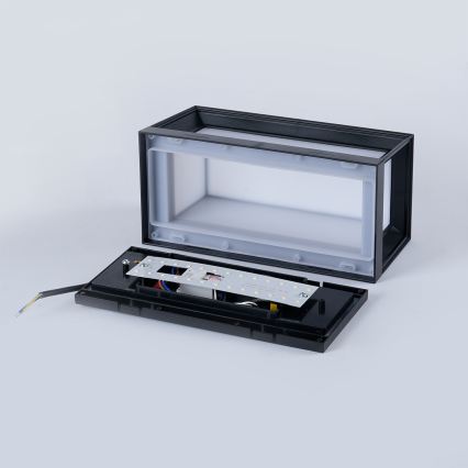Brilagi - Aplique LED de parede exterior com sensor PARKER LED/12W/230V preto IP44