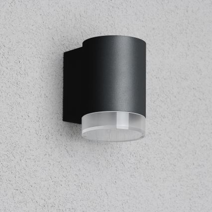 Brilagi - Arandela exterior LED RGBW dimerizável MATERA 1xGU10/4,8W/230V 3000K IP54 preta + comando remoto