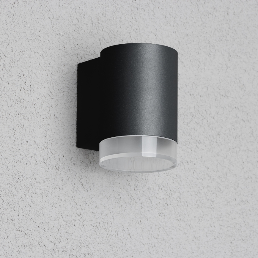Brilagi - Arandela exterior LED RGBW dimerizável MATERA 1xGU10/4,8W/230V 3000K IP54 preta + comando remoto