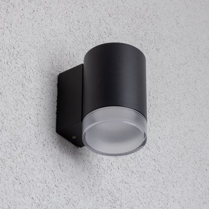 Brilagi - Arandela exterior LED RGBW dimerizável MATERA 1xGU10/4,8W/230V 3000K IP54 preta + comando remoto