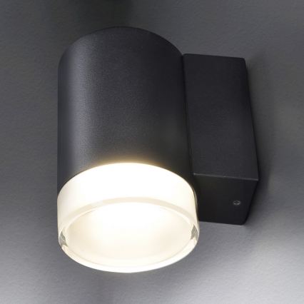 Brilagi - Arandela exterior LED RGBW dimerizável MATERA 1xGU10/4,8W/230V 3000K IP54 preta + comando remoto