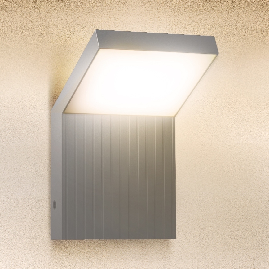 Brilagi - Candeeiro de parede exterior LED RIANO LED/8W/230V prateado IP65