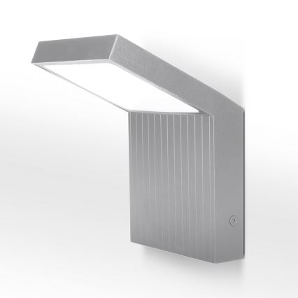 Brilagi - Candeeiro de parede exterior LED RIANO LED/8W/230V prateado IP65