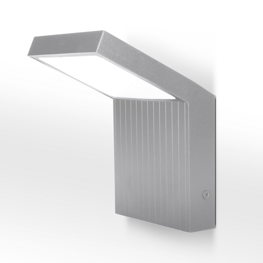 Brilagi - Candeeiro de parede exterior LED RIANO LED/8W/230V prateado IP65