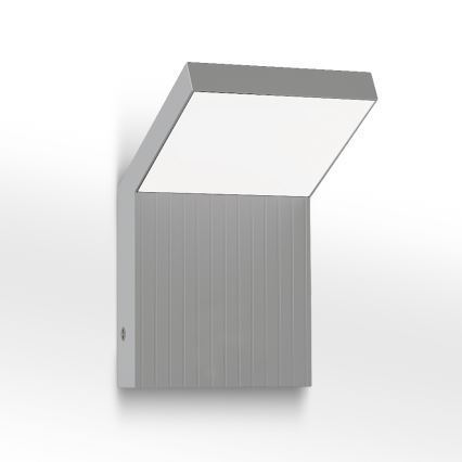 Brilagi - Candeeiro de parede exterior LED RIANO LED/8W/230V prateado IP65