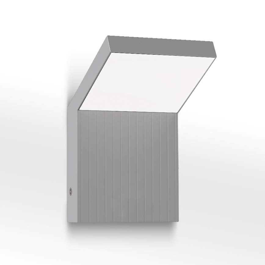 Brilagi - Candeeiro de parede exterior LED RIANO LED/8W/230V prateado IP65